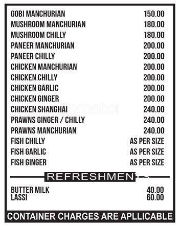 Menu at Satyam's Food Court, Mumbai, RHB Road