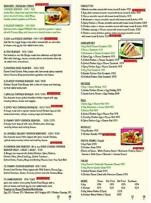 Raenss Cafe Menu, Menu for Raenss Cafe, Indiranagar, Bangalore - Zomato