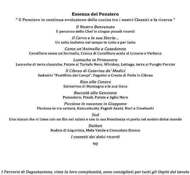 Menu di Essenza 