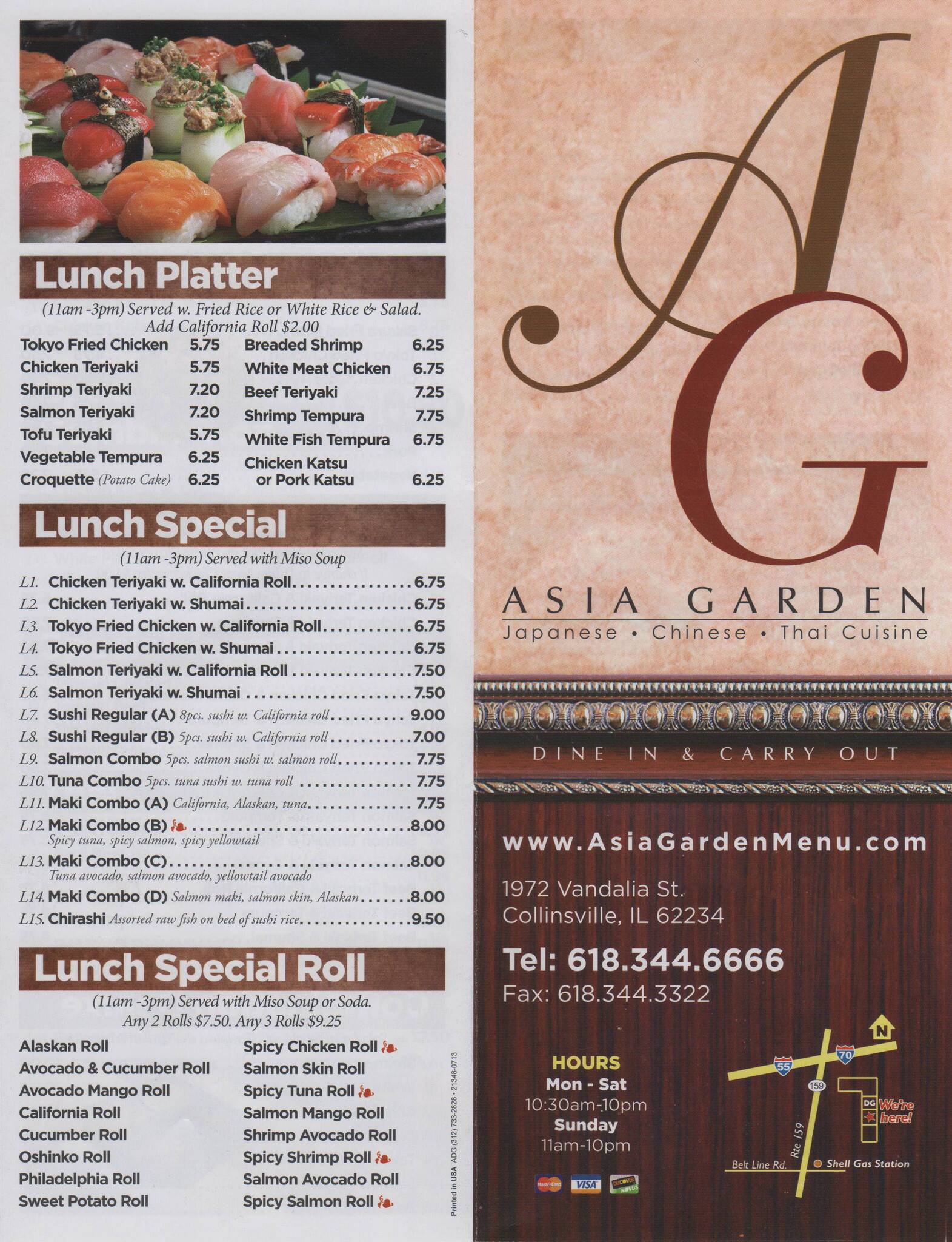 Asia Garden Menu Menu For Asia Garden Collinsville Collinsville