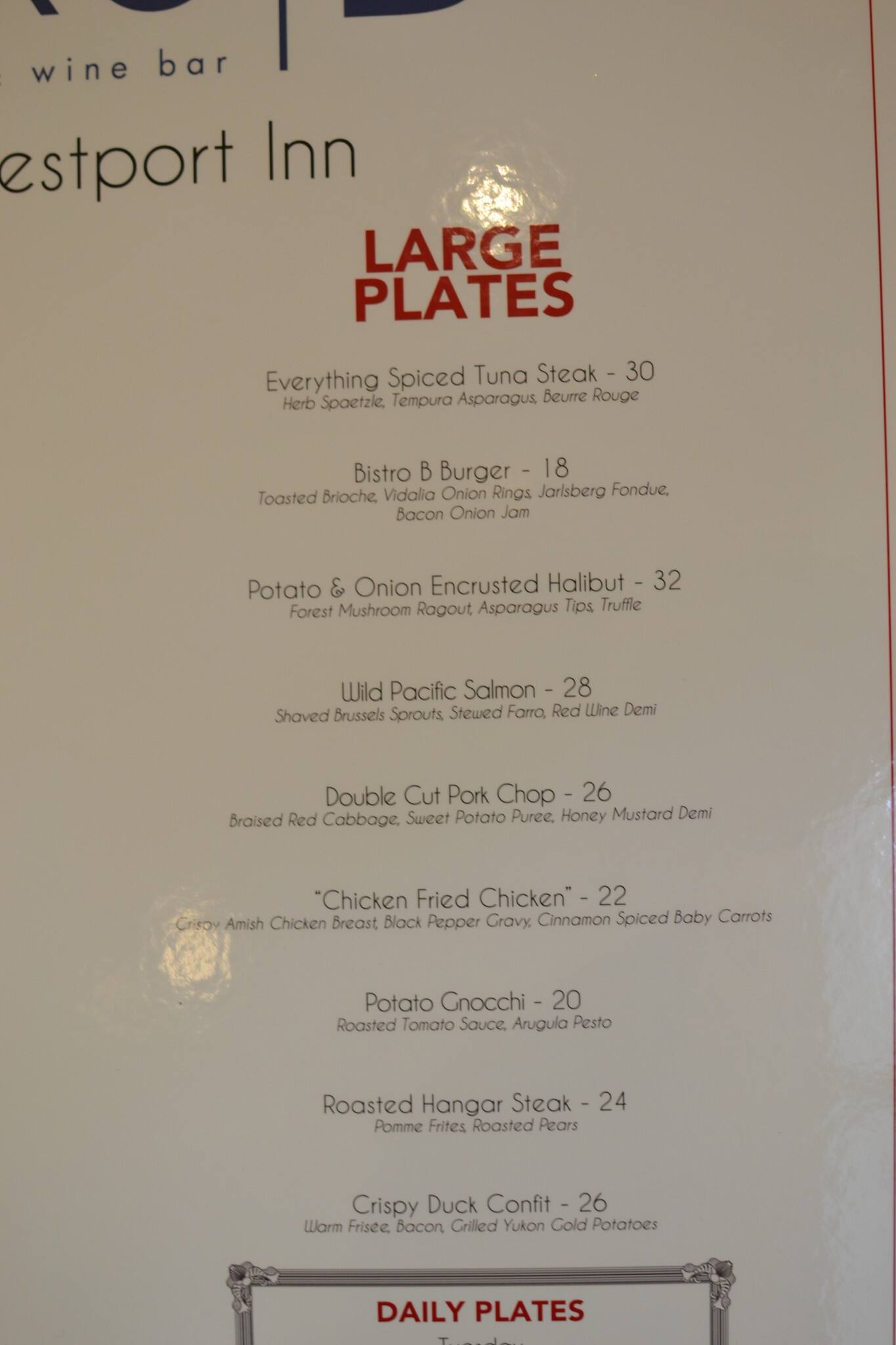 Bistro B Westport Menu, Menu for Bistro B Westport, Westport, Fairfield