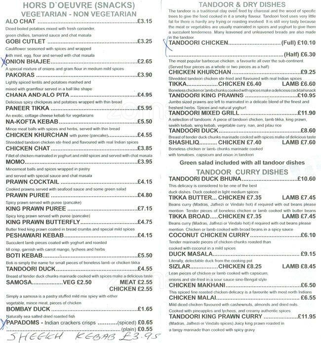 Karnaphuli menu