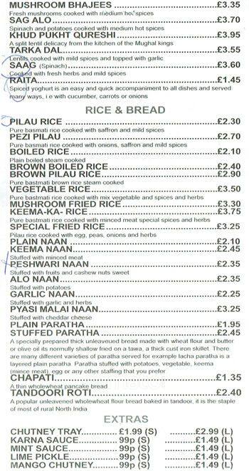 Karnaphuli menu