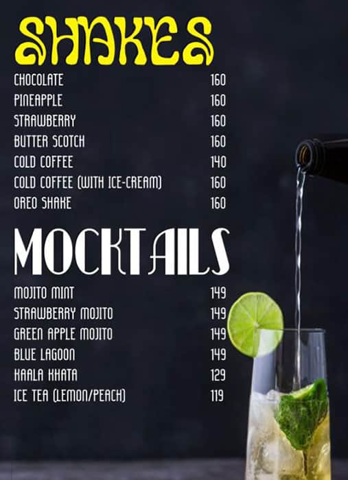 Spice Court Restaurant & Bar menu