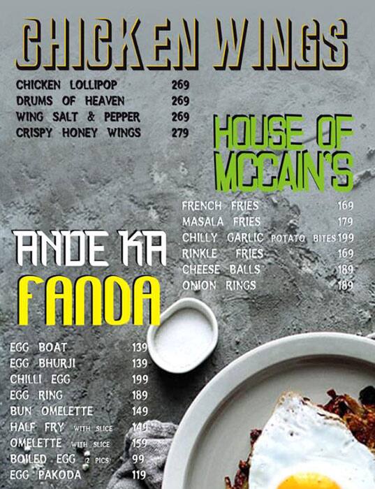 Spice Court Restaurant & Bar menu