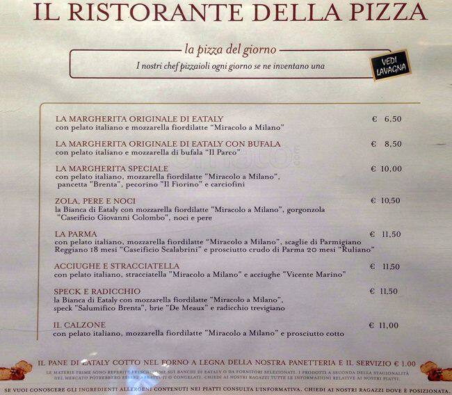 Menu di Il Ristorante della Pasta e della Pizza 