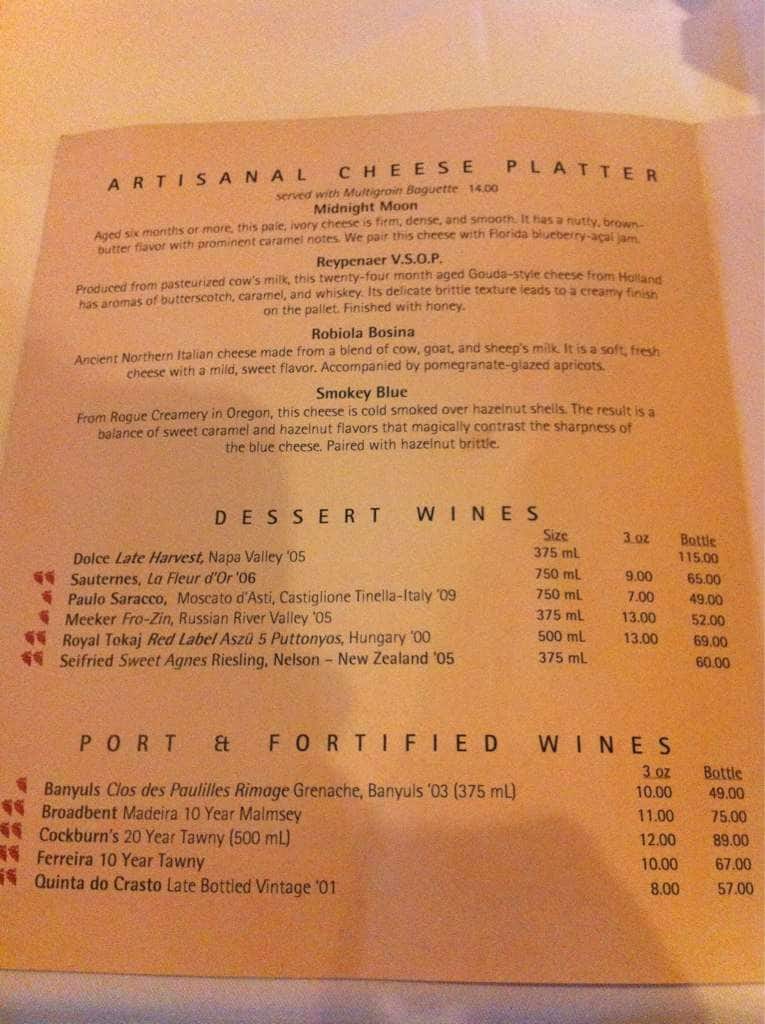 yachtsman steakhouse menu wine list