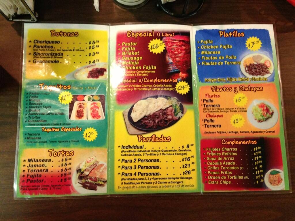 Taquitos Ravi Restaurant Menu, Menu for Taquitos Ravi Restaurant, North