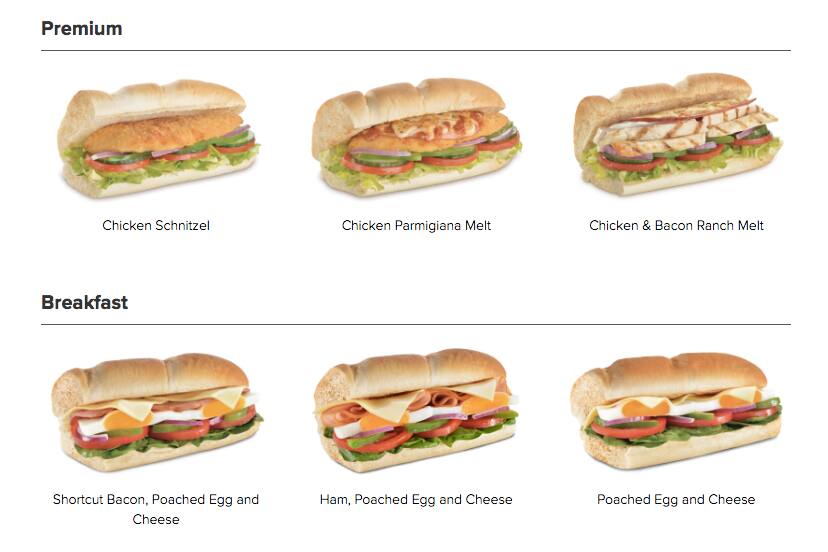 Carta de Subway