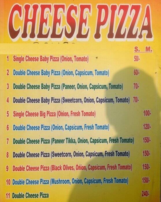 Cheese Pizza Menu,Menú para Cheese Pizza, Sector 15, Noida Zomato