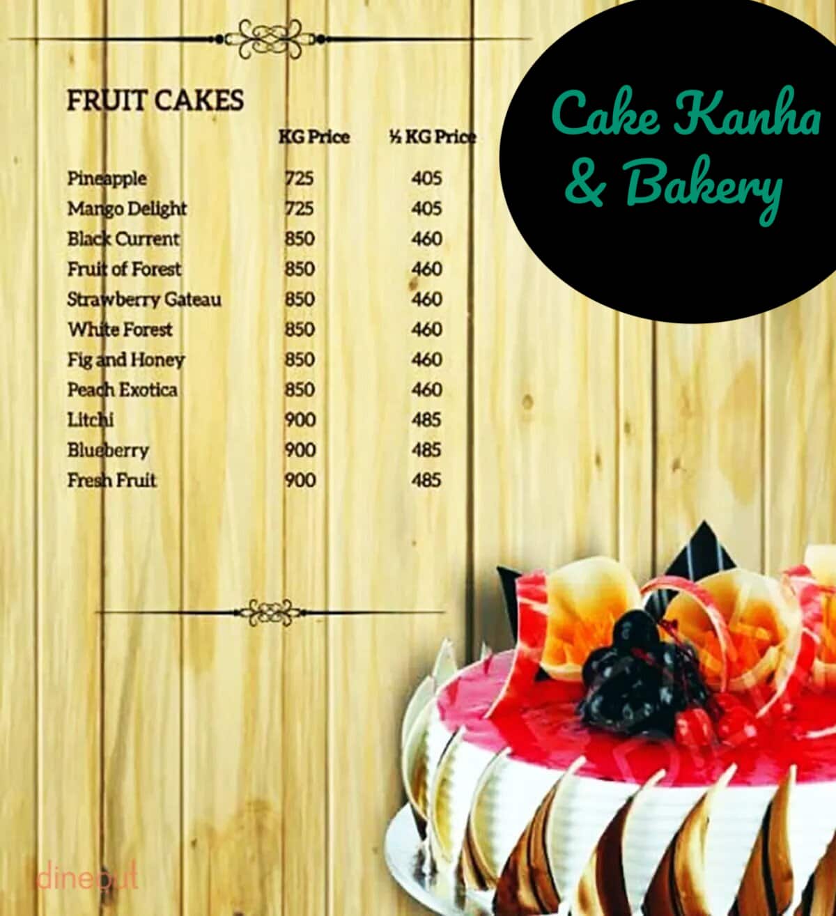 Cake menu - Prince home bakery | Facebook