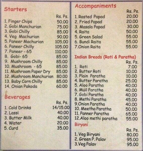 Taste Buds Menu, Menu for Taste Buds, Jalahalli, Bangalore Zomato