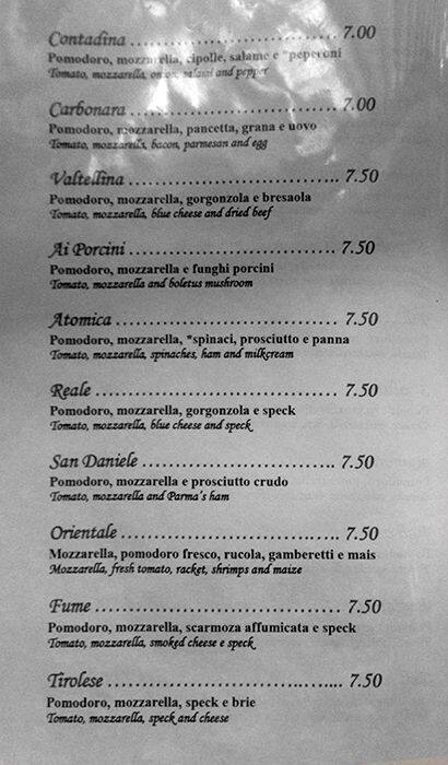 Menu di Non Solo Pizza 