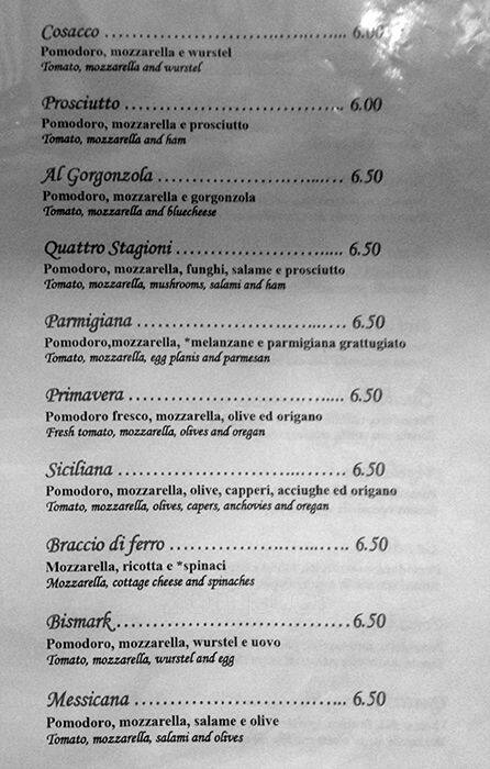 Menu di Non Solo Pizza 