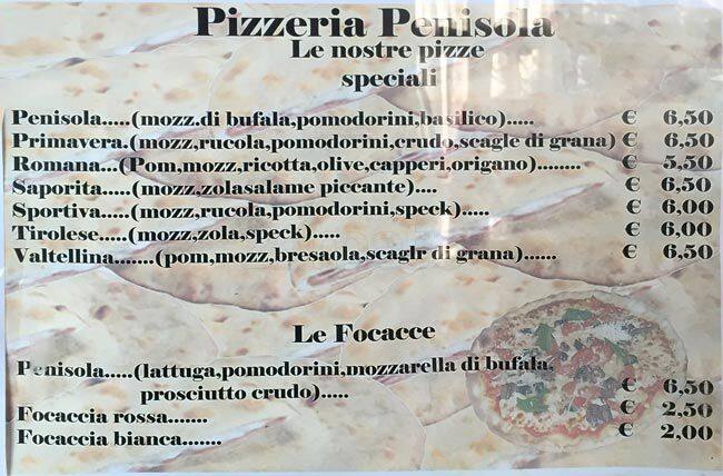 Menu di Penisola 