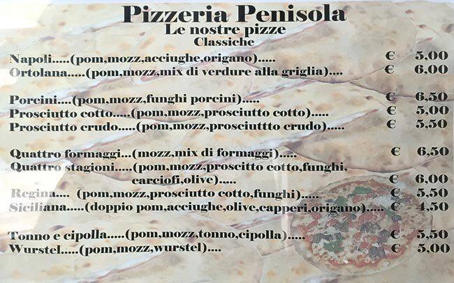 Menu di Penisola 