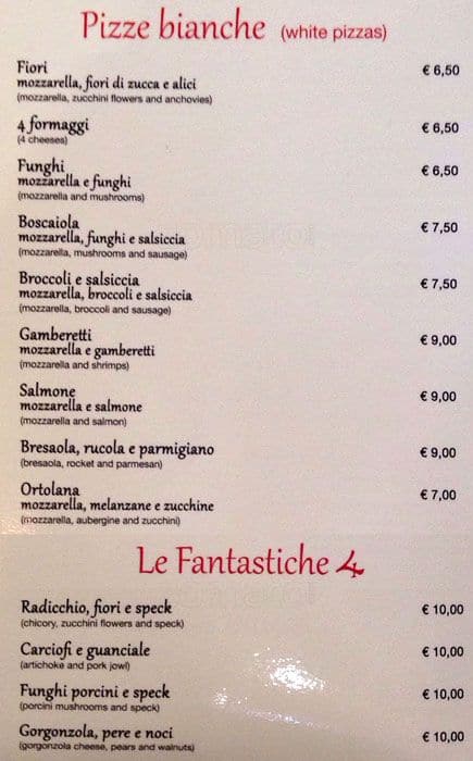 Menu di Osteria 41 
