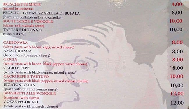 Menu di Osteria 41 