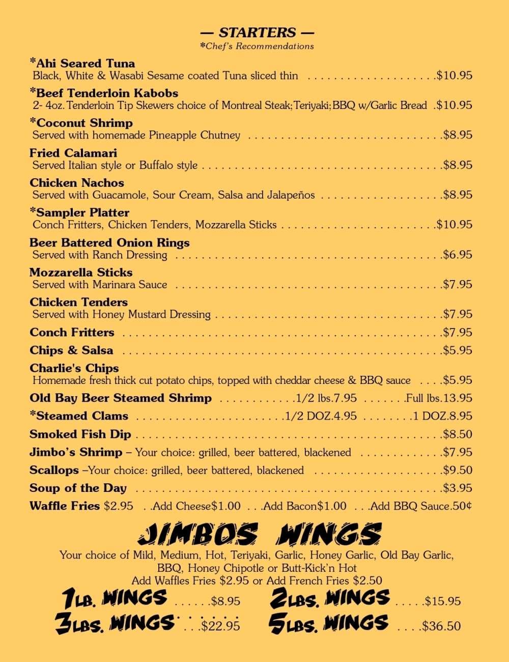 Jimbo's Sandbar Menu,Menú para Jimbo's Sandbar, Dania Beach, Miami