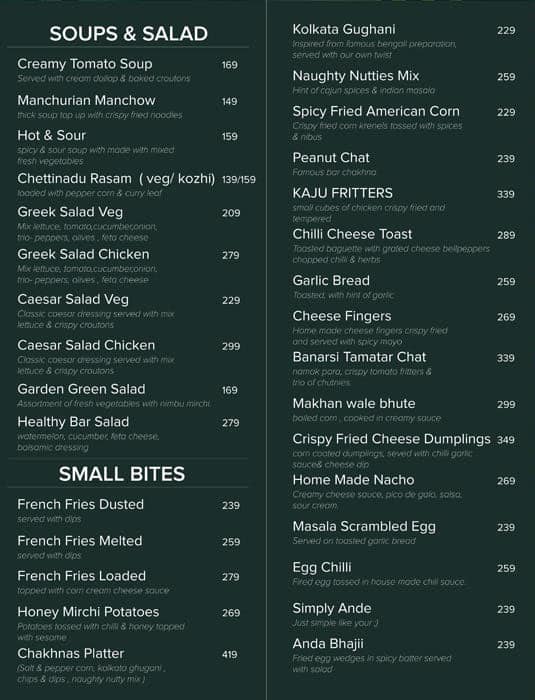 Menu of Stories Bar & Kitchen, Nagarbhavi, Bangalore