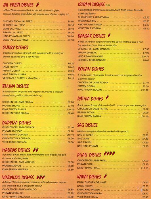 T. Raj menu