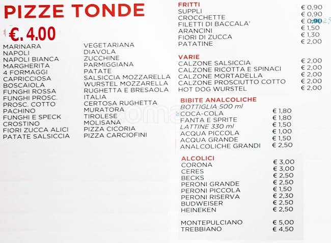 Menu di Il Cantuccio di Tato 