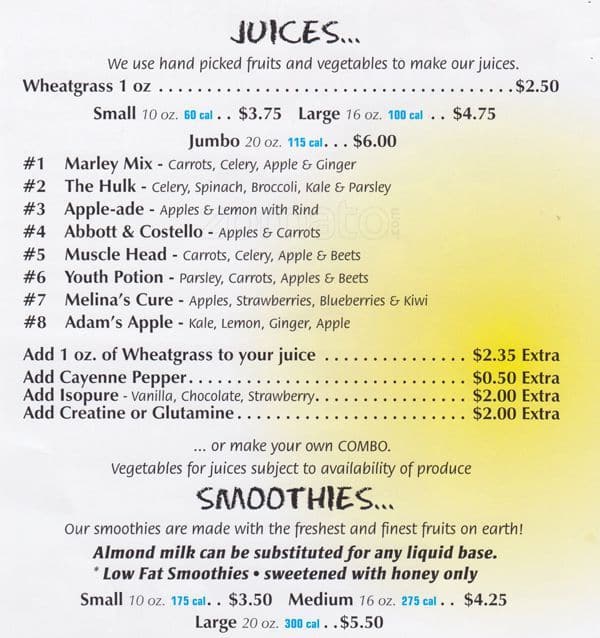 Juice For Life Menu, Menu for Juice For Life, Floral Park, New York