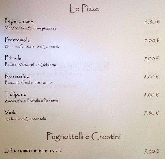 Ristorante L.A.V.R.V.S Speisekarte