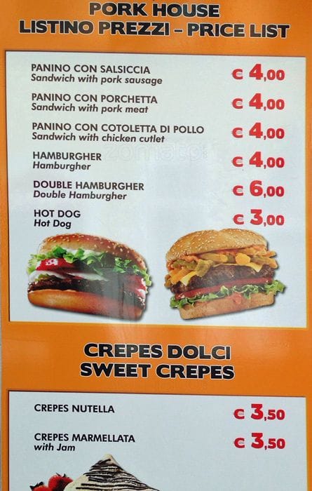 Menu di Pork's House 