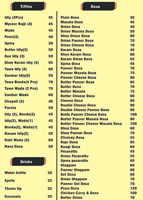 renuka hotel restaurant menu