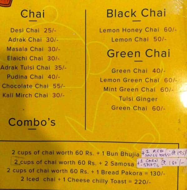 Chai Factory Menu, Menu for Chai Factory, Vaishali Nagar, Jaipur Zomato