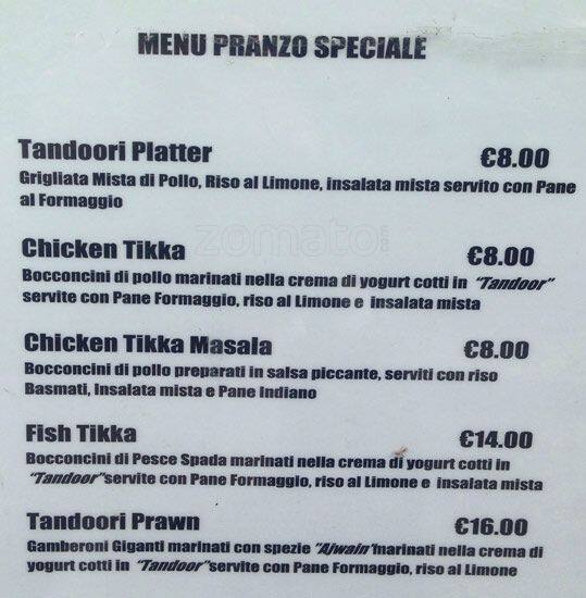 Menu di Shanti 