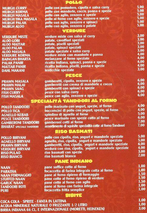 Menu di Shanti 