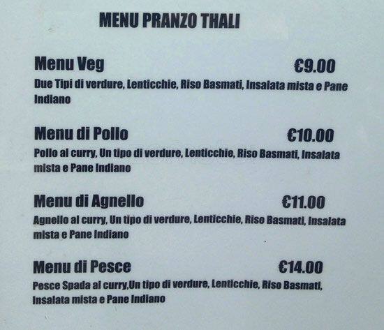 Menu di Shanti 