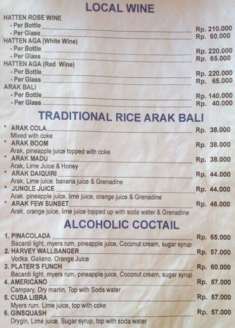 Warung Bali Menu Menu For Warung Bali Tanjung Benoa Bali Zomato Indonesia 5037