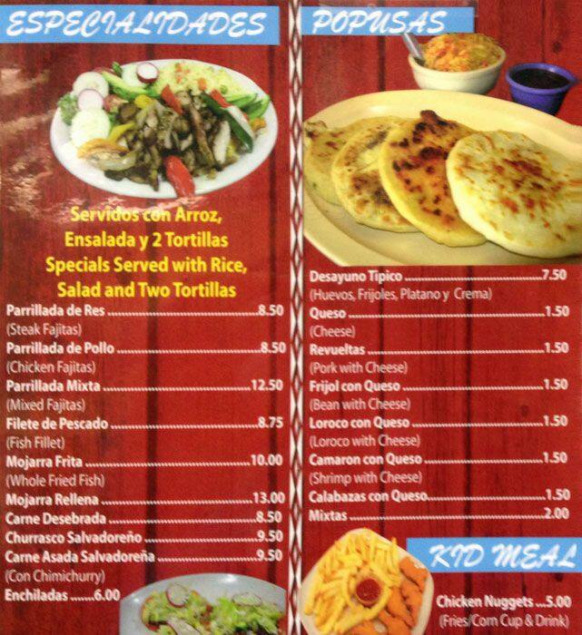 Pupuseria Palacios Menu, Menu for Pupuseria Palacios, Farmers Branch ...