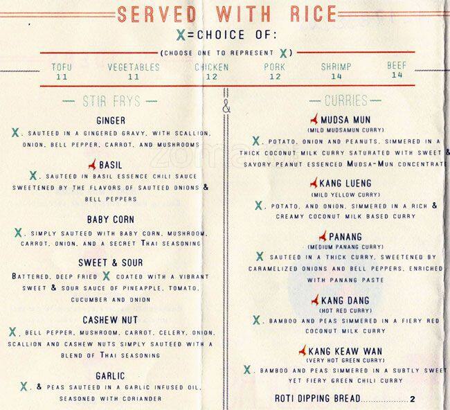 Thai Sliders & Co. Menu, Menu for Thai Sliders & Co., Financial