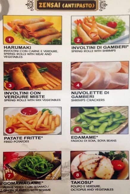 Menu di Giapponese Sara E Daniele 