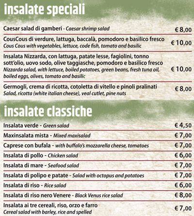 Menu di DiGusto 