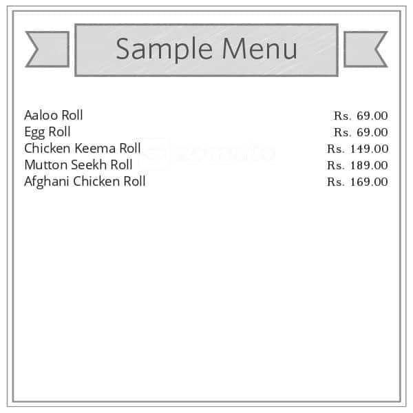 Menu of Baap Of Rolls, Sector 15, Faridabad