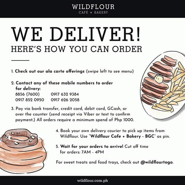 Menu at Wildflour Café + Bakery - Rada, Makati, Ground Floor