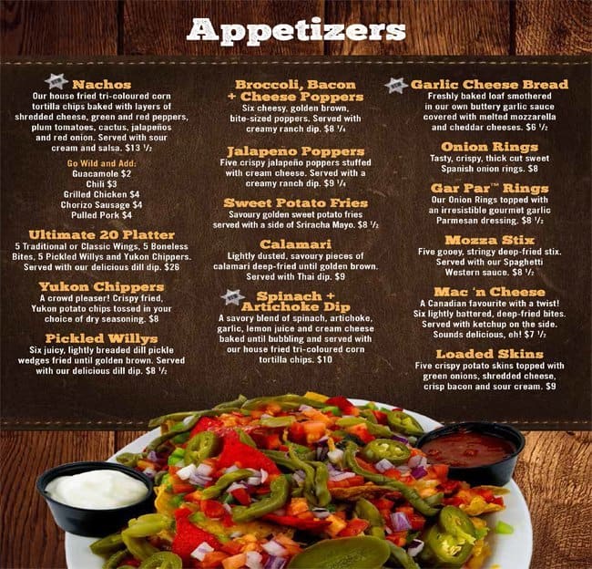 Wild Wing Menu, Menu for Wild Wing, Etobicoke, Toronto Urbanspoon/Zomato