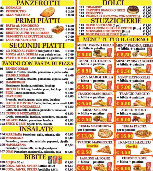 Menu di Pizzeria & Kebab Pace 2 