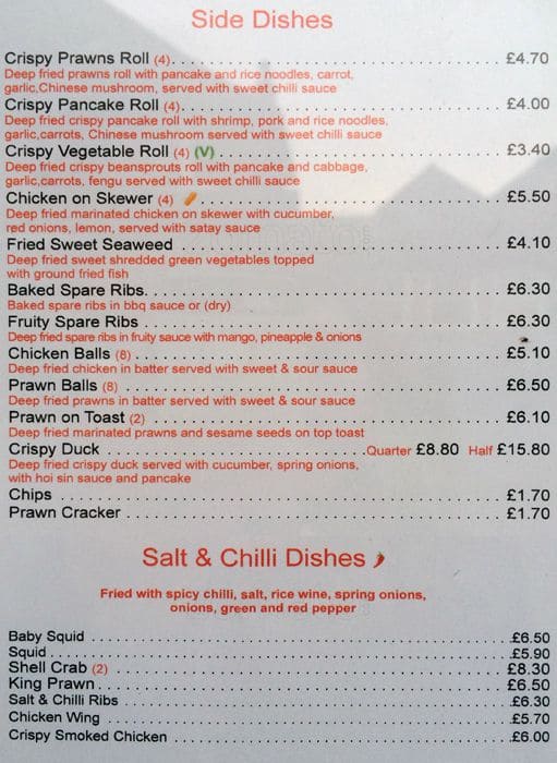 GC Kitchen - Chinese Takeaway akeaway menu