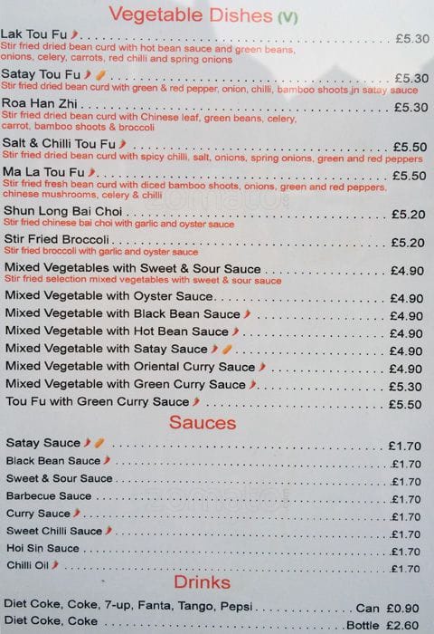 GC Kitchen - Chinese Takeaway akeaway menu