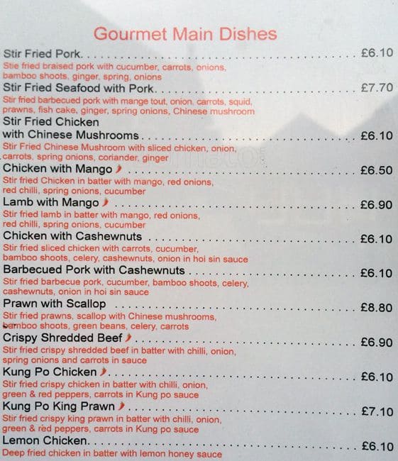 GC Kitchen - Chinese Takeaway akeaway menu