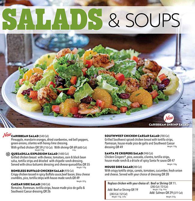Chili's menu