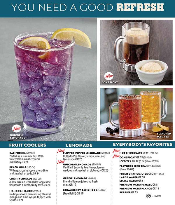 Chili's menu