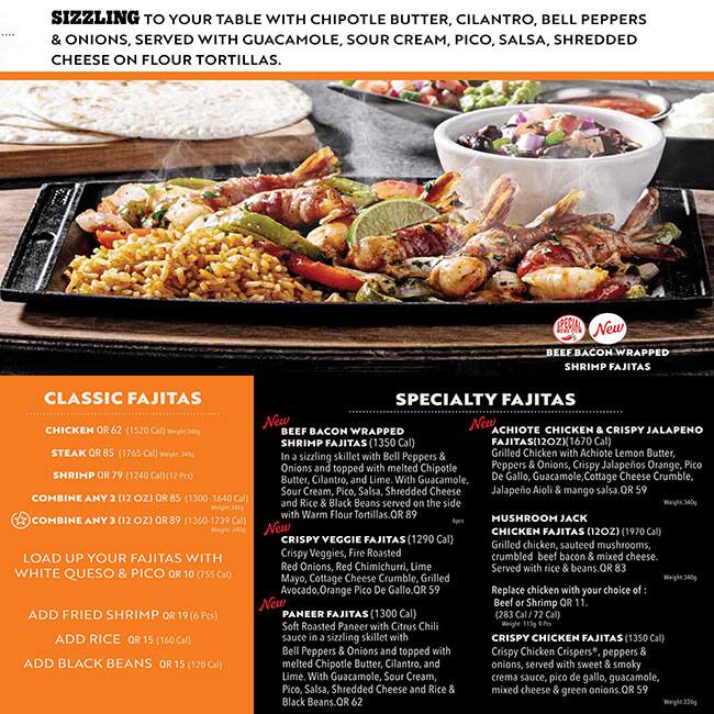 Chili's menu