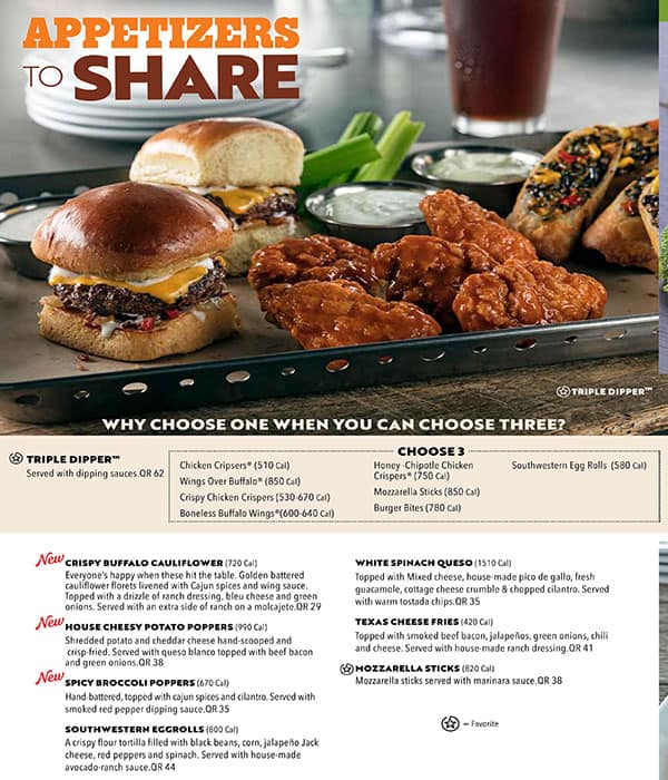 Chili's menu